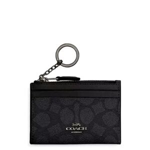 Coach Black Card Holder Keychain